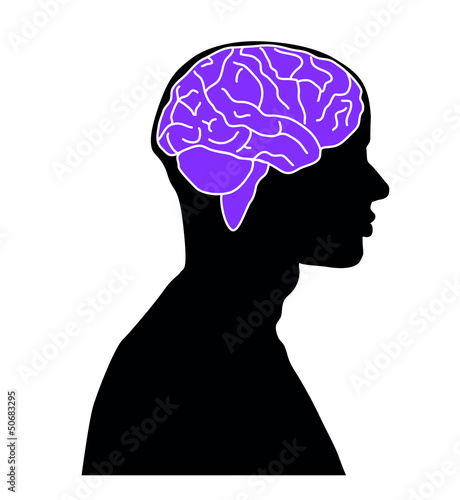Vector: Brain Illustration Man Brain Illustration Man