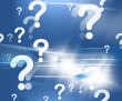 light blue background question mark