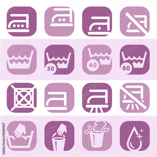 Vector: color washing icons set color washing icons set