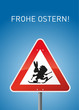 Osterskihase Schild