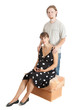 Portrait of a happy young pregnant woman with her husband