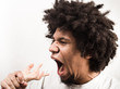 Emotional facial Expression of man - ravenous