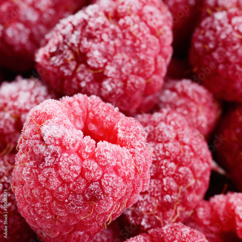 Photo: Raspberry frost macro Raspberry frost macro