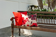 Garden bench in outdoor setting