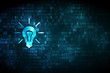 Business concept: Light Bulb on digital background