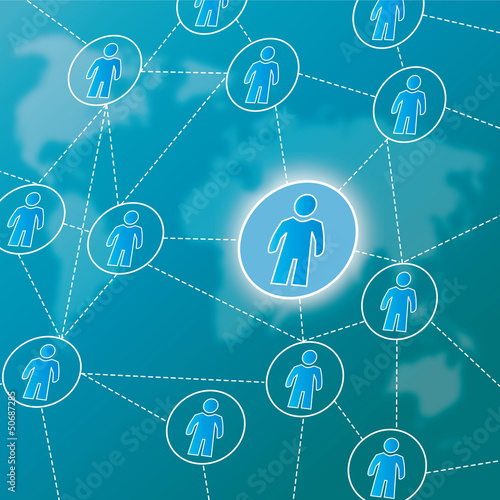 Vector: Social network, virales marketing, global Social network, virales marketing, global