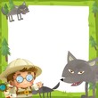 The nature frame - wood - illustration