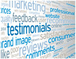 TESTIMONIALS Tag Cloud (satisfaction survey comments button)