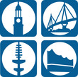 Hamburg Piktogramm Wahrzeichen