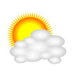 wettersymbol sonne mit wolke I