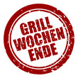 Vektor: stempel rund grillwochenende I stempel rund grillwochenende I