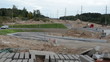 concrete road and pavement part road construction site cars