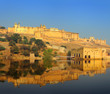 fort and lake in Jaipur India