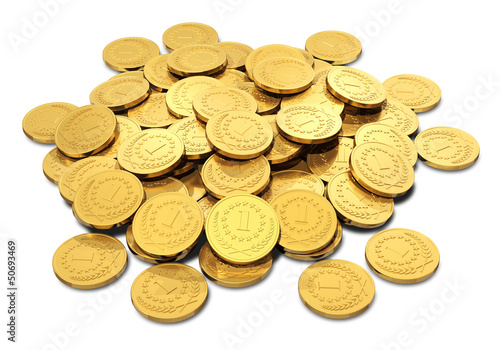 Illustration: Heap of golden coins Heap of golden coins