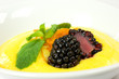 crema catalana con mora e  menta