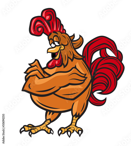 Vector: Rooster cartoon character Rooster cartoon character