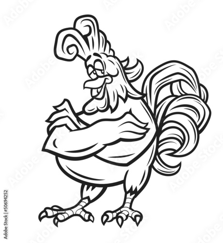 Vector: Rooster cartoon character Rooster cartoon character