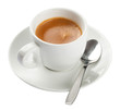 Espresso, coffee cup isolated on white