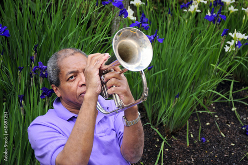 Photo: African american jazz musician. African american jazz musician.