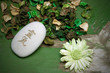 Reiki und Blume/grün