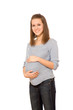 Pregnant woman , isolated on white background