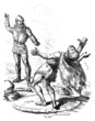Germanic God Thor : killing an enemy
