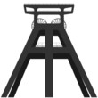 Headframe vector silhouette. Coal mining