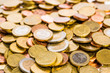 Fläche aus vielen Euro Münzen