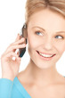 businesswoman with cell phone calling