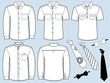 Man shirts and neckties.Fashion clothes