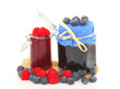Himbeermarmelade und Heidelbeergelee