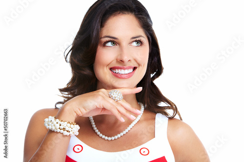 Photo: Young beautiful woman face. Young beautiful woman face.