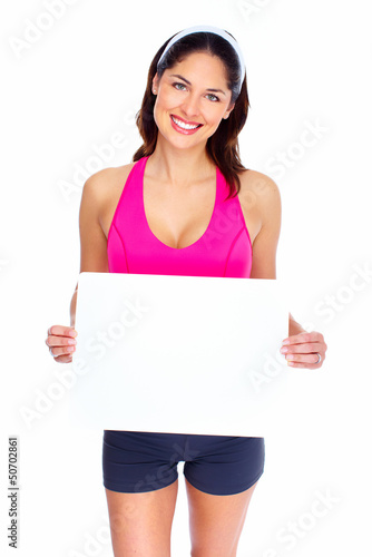 Photo: Young beautiful fitness woman. Young beautiful fitness woman.