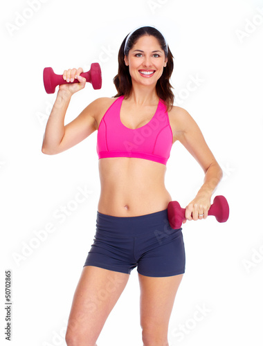Photo: Young beautiful fitness woman. Young beautiful fitness woman.