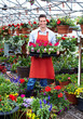 Man working in nursery.