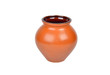 Photo: Vintage clay pot, isolated on white background Vintage clay pot, isolated on white background
