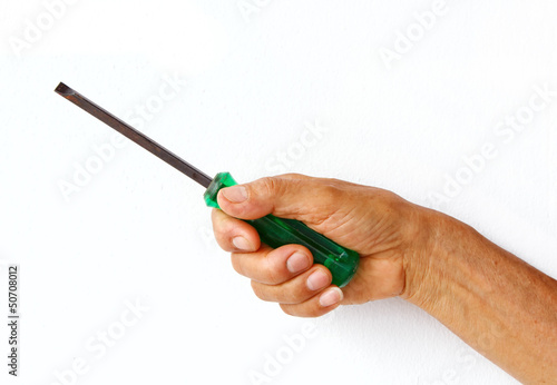 Photo: Holding Screw Driver in hand Holding Screw Driver in hand
