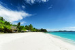 White sand beach and blue sky