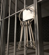 Jail Cell With Closed Door And...