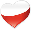 Heart Poland vector