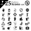 Safety icons set, basic series