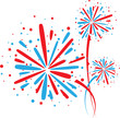 Firework on white