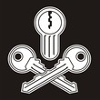 Jolly Roger lock with keys