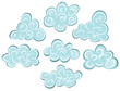Cartoon clouds