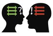 Vector: Dispute. Man and woman argue diversely Dispute. Man and woman argue diversely