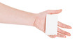 Hand hold blank business card