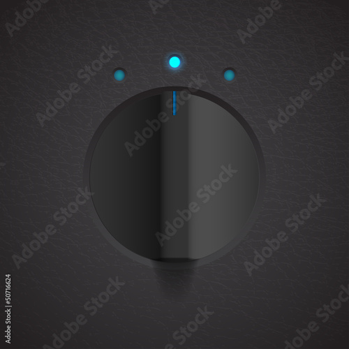 Vector: volume settings, sound control knob volume settings, sound control knob