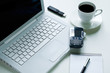 Laptop and Coffee Cup