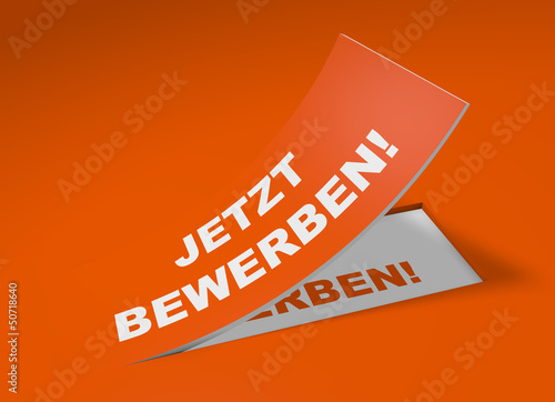 Illustration: 3D Etikett Orange - Jetzt bewerben! 3D Etikett Orange - Jetzt bewerben!