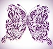 Vector: Floral butterfly card Floral butterfly card